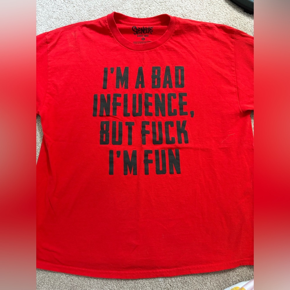 Spencer's Bold Red Statement Tee